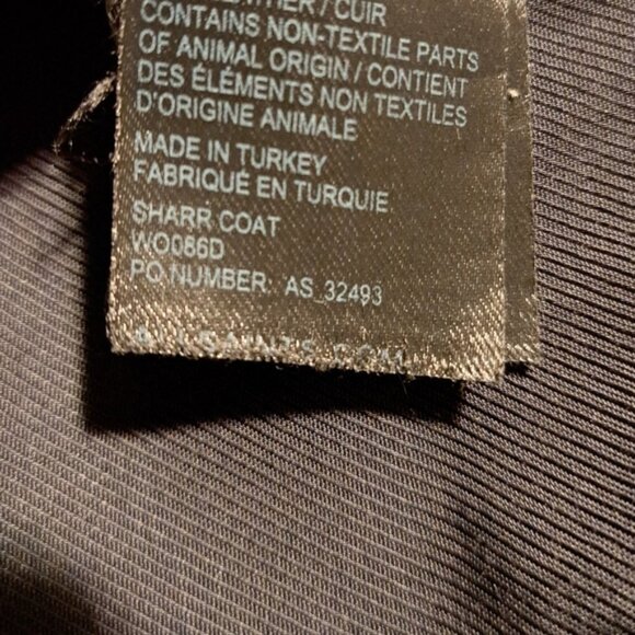 All Saints womens size 2 black Sharr coat, 80% wool, leather collar - Picture 11 of 13